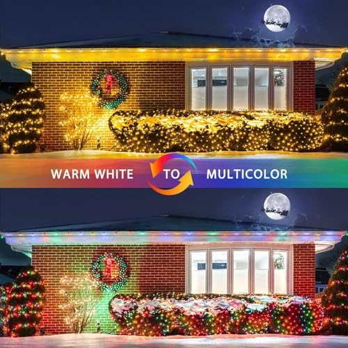 JMEXSUSS 360 LED Net Christmas Lights, Warm White to Multicolor - Image 4