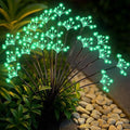 Solar Garden Lights 2 Pack Waterproof Swaying Starburst Lights Green by Slyuexu