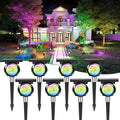 Focusing Solar Spot Lights Outdoor Waterproof, RGB+3CCT Tree Uplights 8Pack by Unknown