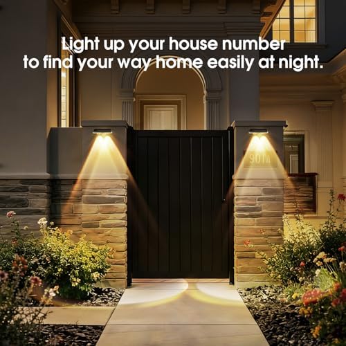 AUDLES Solar Fence Lights Outdoor Waterproof, Fence Lights Solar Powered with 3 CCT Modes, Solar Wall Light for Outside, Step, Patio, Garden, Deck, Stairs - 8 Pack - Image 5