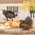 Metal Turkey Thanksgiving Yard Signs,Fall Decorations Outdoor Garden Stakes by HomeGardenDecorations