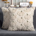 Fall Pillow Covers 20x20 Set of 2 Beige Pumpkin Decorations for Home by 4THEmotion