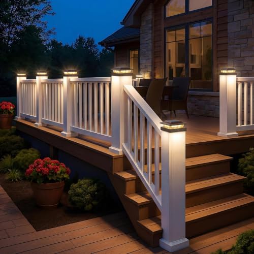 kolpop 4x4 Solar Post Cap Lights Outdoor 20Pack- 3 Color Temps&2 Brightness - Image 3