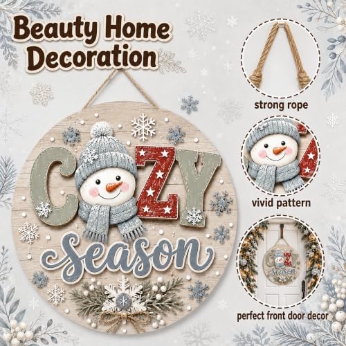 Winter Decorations - Cozy Season Door Sign for Front Door | Winter Decor - Image 3
