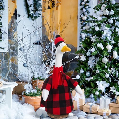 Cutecrop Christmas Red and Black Buffalo Plaid Goose Outfit Clothes - Image 2