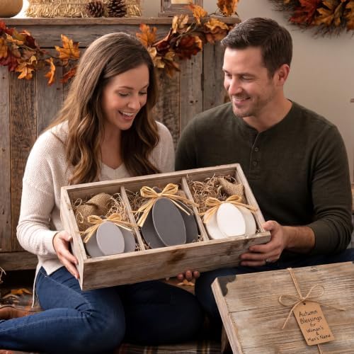 Ferraycle 3 Pcs Fall Pumpkin Decor Fall Wooden Signs 3D Pumpkin Tabletop Decor Farmhouse Sign Rustic Tiered Tray Decorations Block Centerpieces Standing Sign for Home Kitchen Harvest (Retro Color) - Image 6