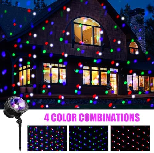Christmas Snowfall Light Projector, Colored Snow Spots Projector, Holiday Projector with Remote Control, White Snow, for Halloween Xmas Party Wedding Garden Landscape Decoration(Snow Spot) - Image 2