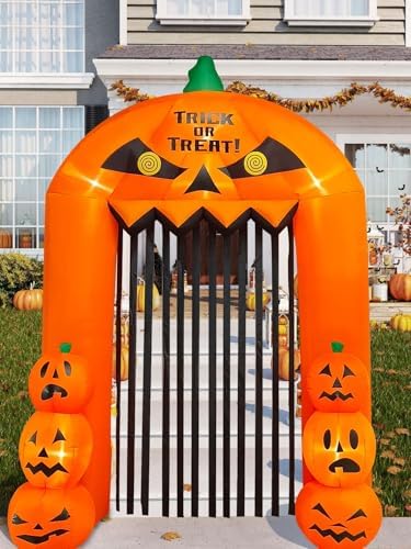 9.5 Feet Halloween Inflatable Arch, Kalolary Pumpkin Inflatables Archway - Image 6