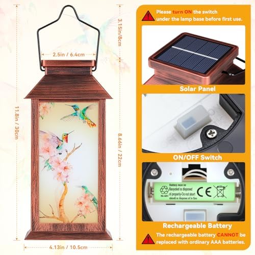 OxyLED Hummingbird Solar Lantern Outdoor Waterproof Hummingbird Solar Light - Image 5