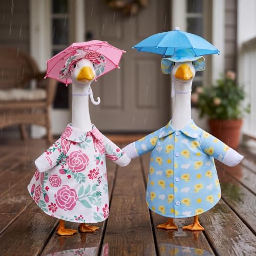 2 Set Summer Porch Goose Outfit,Blue Pink,23 Inches,Stylish by Yeyeplum