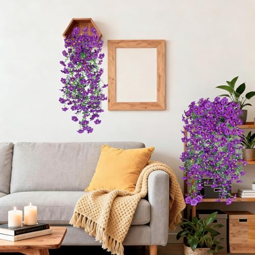 Vibrant Silk Artificial Flowers for Outdoors with Realistic UV Resistant Fake Plants,Includes 2 PCS of Spring Garden Decor Set for Hanging, Patio, Front Porch, Yard Decorations Outdoor - Image 6