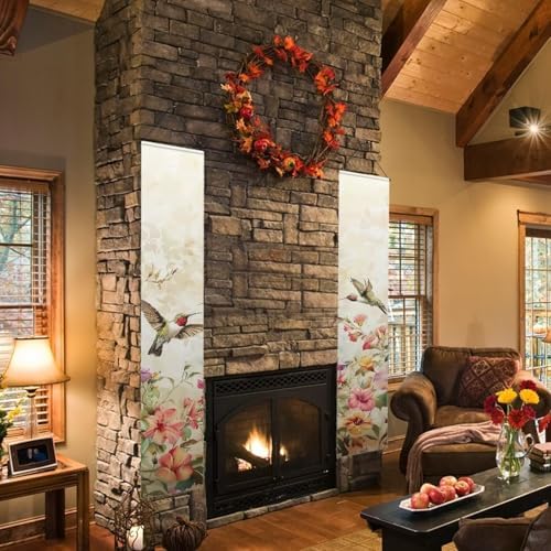 Hummingbird Front Door Hanging Banner Floral Summer Porch Sign Hanging Flag Porch Sign for Front Door Outdoor Seasonal Holiday Wedding Yard Decor Farmhouse Indoor Wall Backdrop - Image 5