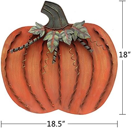 Pumpkin Decoration for Home Free Standing Metal Flat Pumpkins - Image 2