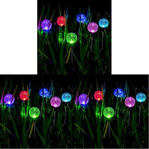 SOLPEX Solar Lights - 9 Pack Multi-Color Changing Garden Spheres, Large Outdoor Waterproof LED Lights for Decorations by Solpex