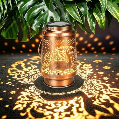 Deer Solar Lanterns Outdoor Waterproof, Birthday Gifts for Women by Boakboary
