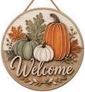 Fall Decor - Fall Welcome Sign for Front Door | Thanksgiving Decorations by OHOME