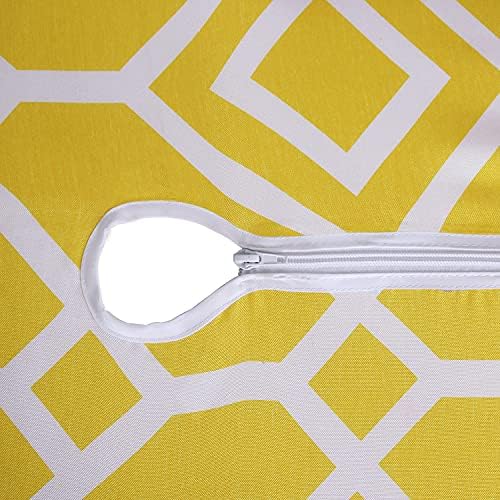 LUSHVIDA Moroccan Outdoor Tablecloth with Umbrella Hole, 60x84 Inch Yellow - Image 6