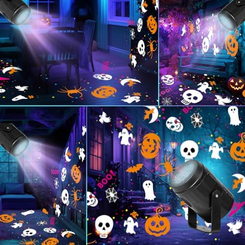 Halloween Projector Lights Outdoor/Indoor, Led Lights Projector for Halloween Decorations, Holiday Projector for Halloween Party,Newly Upgraded Halloween Indoor for Home，Halloween Gift (Black) - Image 3