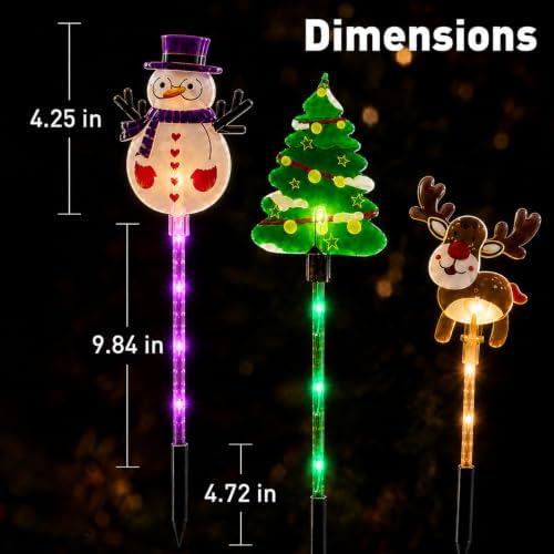 Solar Christmas Lights Outdoor, Yard Decor for Garden, Lawn and Pathway - Image 4