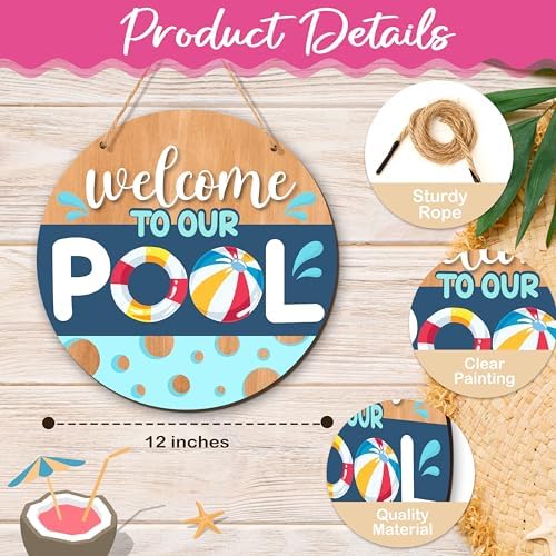 Welcome to Our Pool Sign - Image 2