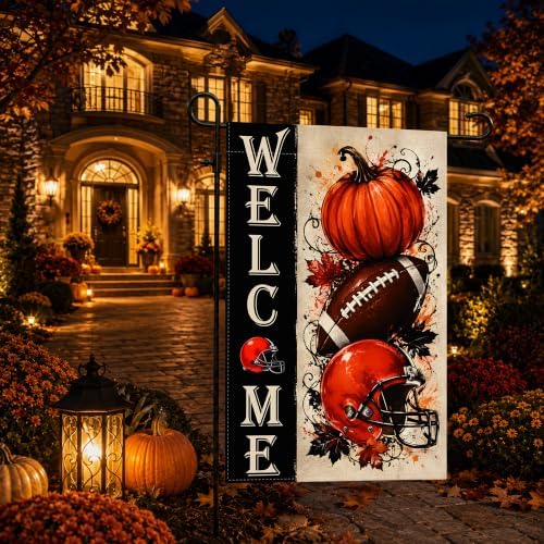 Fall Decor - Double Sided Fall Football Welcome Garden Flag - Image 7