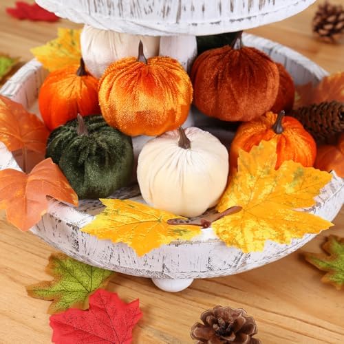 Super Holiday 15PCS Fall Pumpkins for Indoor Autume Thanksgiving Home Decor - Image 6