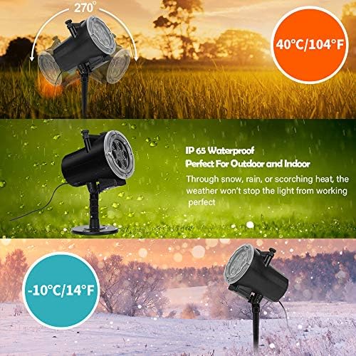 Halloween Christmas Projector Lights, Led Holiday Projector Light with 16pc Slides Patterns IP65 Waterproof Outdoor Indoor for Xmas Birthday Party - Image 5