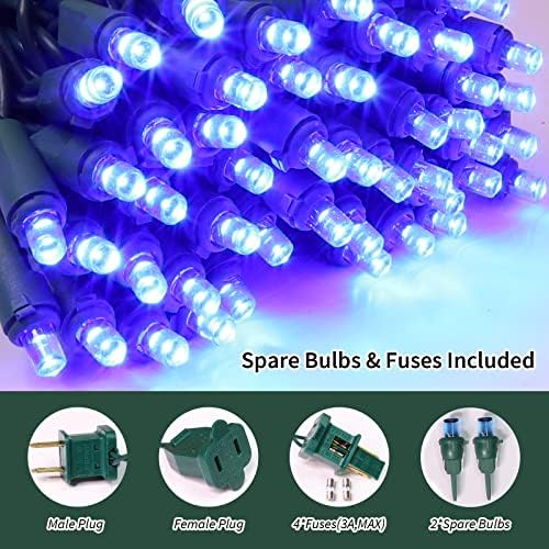 LAMPHOME Blue Christmas Lights,300LED 64.8ft UL Certified Mini Bulb String Lights, Hanukkah Traditional Light for Outdoor Christmas Tree Garden Holiday Party Patio Wedding Garland Decor - Image 2