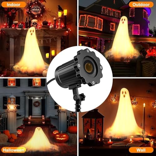 Halloween Projector Lights Outdoor, Ghost Halloween Projector for Yard - Image 4
