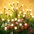 Solar Lights Outdoor(10 Pack,80 LEDs),Solar Lights Outdoor Waterproof for Garden Decor,4 Modes Firefly Light for Outdoor Decor,Big Bulb High Lumens Patio Decor,Sway by Wind,Gardening Gifts for Women by FireflyLight