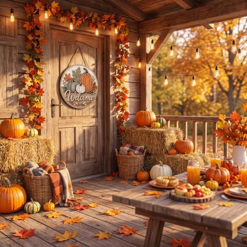 Fall Decor - Fall Welcome Sign for Front Door | Thanksgiving Decorations - Image 5