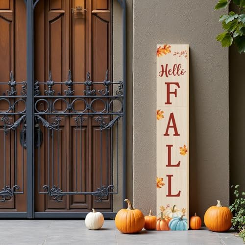 Fall Porch Decor Outdoor Autumn Thanksgiving Wooden Porch Sign 46.8 Inch - Image 4
