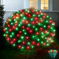 Led Net Lights Christmas Lights Outdoor 200Led 9ftx6ft Upgraded Red and Green Christmas Net Lighting, Waterproof 5mm LED Wide Angle Outdoor Indoor Mesh Net Light for Trees, Bushes, Shrubs Decorations by KiflyTooin