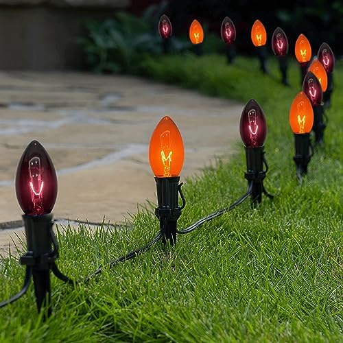 Halloween Pathway Lights with 10 C9 Incandescent Glass Bulbs - Image 4