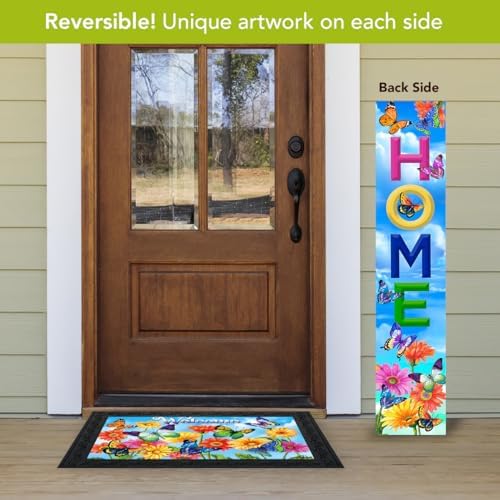 Briarwood Lane Spring Double Sided Reversible Pine Porch Leaner 47x9.5 Butterflies Flip Flops For Spring Porch Leaner - Image 3
