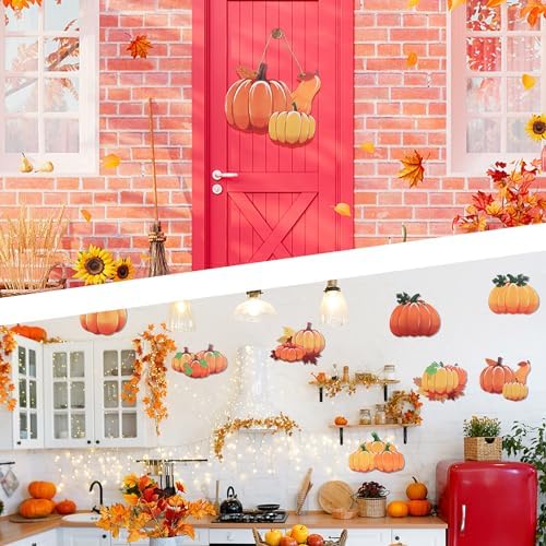 Fall Yard Sign Pumpkin Yard Stakes Thanksgiving Outdoor Decoration Harvest Garden Signs Lawn Pumpkin Sign with Stakes for Outdoor Holiday Decor Party Supplies, Set of 9 - Image 5