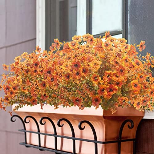 10 Bundles Artificial Fall Flowers Outdoor UV Resistant Fake Flowers - Image 5