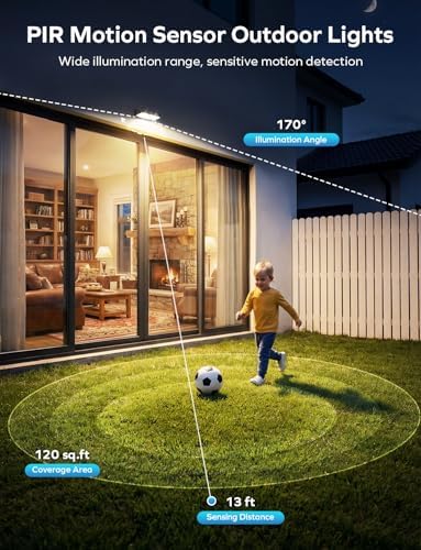 Solar Fence Lights Outdoor with Motion Sensor 12 Pack Warm White Fence Lights Solar Powered 3 Modes IP65 Waterproof Dusk to Dawn Outdoor Lights for Patio Deck Wall Backyard Garden Decorative - Image 4