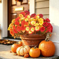 12 Bundles Artificial Fall Flowers Outdoor UV Resistant Autumn Decor by MYUPDALIN