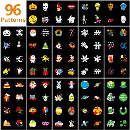 Halloween Projector Lights Outdoor, 8 Images Mode Halloween Lights Projector with 96 Cartoons, Waterproof Holiday Projector with Remote Control and Timer for Halloween Decorations - Image 2