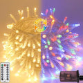88FT 240LED Connectable String Lights Indoor Outdoor Clear Wire, Warm White⇋Multicolor Christmas String Lights, Plug in Twinkle Fairy Light With Timer For Wedding Patio Tree Yard Christmas Decorations by KAQ