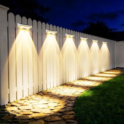 Solar Fence Lights Outdoor, 12 Pack Fence Lights Solar Powered by Unknown