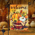 Thanksgiving Garden Flag, Maple Pumpkin, 12x18 In by FLAGMESAGE