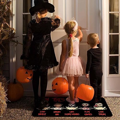 Halloween Horror Villains Welcome Doormat, in This House We Love Family Scary Movies Friday Vintage Non-Skid Floor Mat Decoration Kitchen Door Mat Bedroom Doormat 17x30 inch - Image 7
