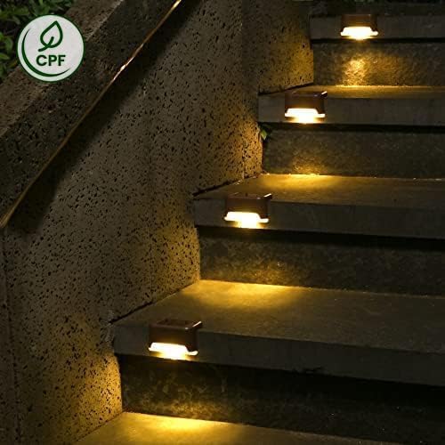 SOLPEX Solar Deck Lights Outdoor 20 Pack,Step Light Waterproof,Warm White - Image 4