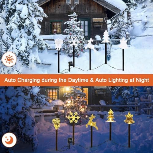Christmas Decorations Outdoor, Christmas Pathway Lights, 5 PCS - Image 3
