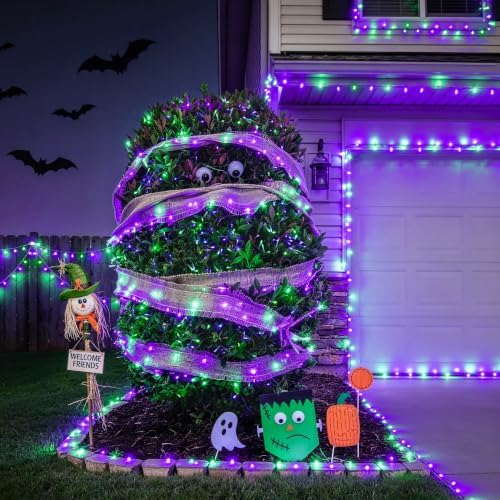JMEXSUSS 600 LED Purple Green String Lights Plug in Indoor Outdoor - Image 5