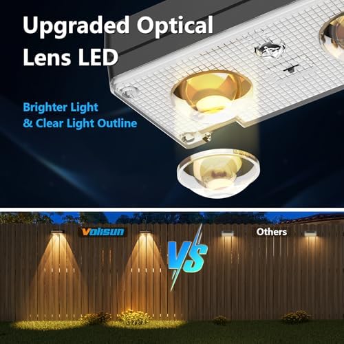 VOLISUN Solar Fence Lights Outdoor 16 Pack, 50Lumen RGB Color Changing - Image 2