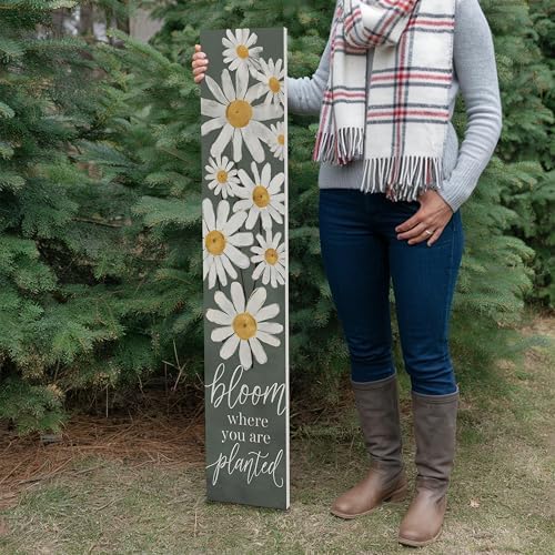 8"x48" Spring Welcome Sign for Front Porch, Hello Spring Porch Sign for Front Door Durable PVC Welcome Home Decorations for Outdoors p (Design 17) - Image 6