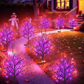 Halloween Solar Pathway Lights 8PCS, Halloween Outdoor Decorations, Artificial Tree Waterproof LED Lights for Lawn Yard Garden Driveway Porch Walkway, Auto On/Off by Luiywan